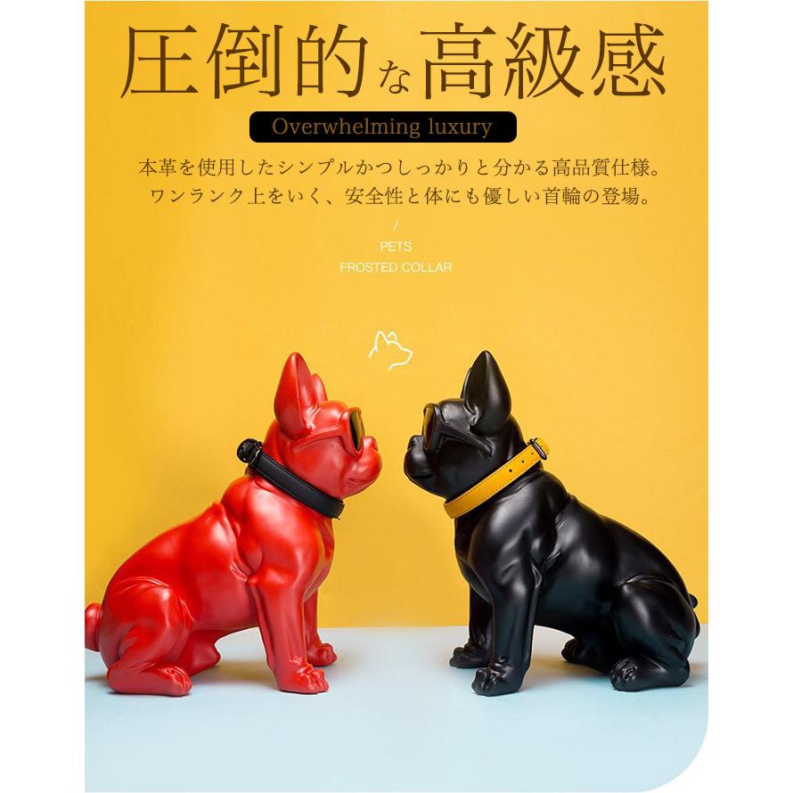 ドッグ 犬 キャット ペット 小型犬 首や喉に優しい 首輪 本革 ペットグッズ 猫 中型犬