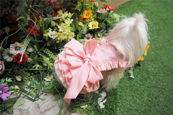 ペットウェア リボン ドッグウェア 犬服 可愛い おしゃれ フォマール ウェディングドレス ワンピース ペット用品 小型犬 中型犬 パーティードレス