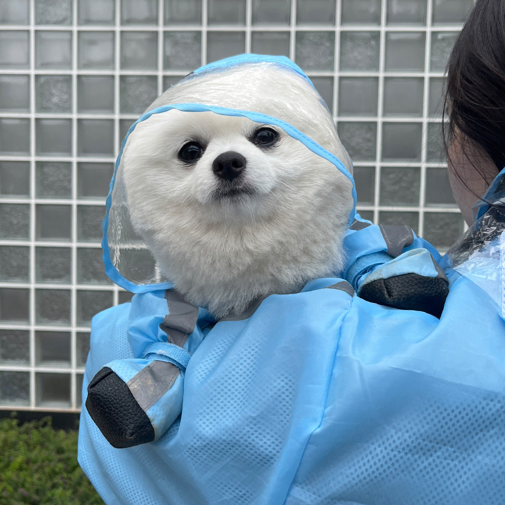 人気リーシャブル子犬犬4本足マッキントッシュ防水オールインワン足付き小型犬