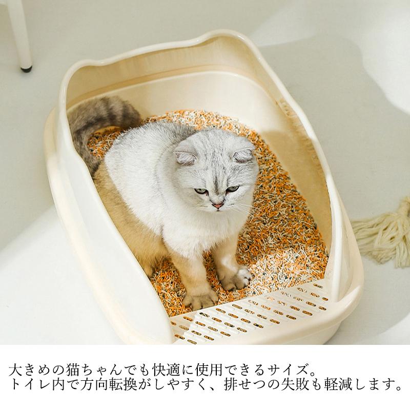 キャットトイレ 大容量 ペットトイレ 開放式 Lサイズ 高め 大型 ネコ スコップ付き 深め ねこトイレトイレ 猫 大きめ 猫トイレ ねこ ネコトイレ