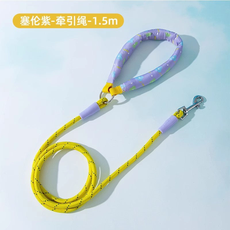 犬 リード ハーネス 紐 散歩紐 犬用デニムハーネス&リード けん引ロープ ペット用品 s07