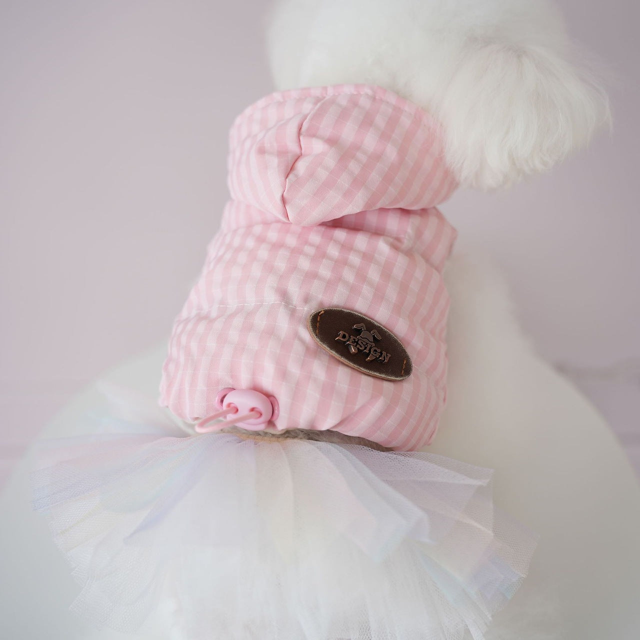 犬服ペットの犬服カラフルなバブル糸ハンドタックコットンコート二本足犬服猫かわいい冬服