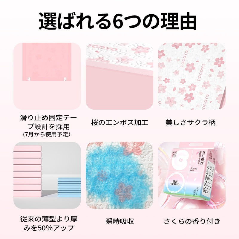 <a href="https://www.qoo10.jp/gmkt.inc/Search/brand.aspx?brandno=109151" target="_blank" class="title_brand" id="btn_brand" title="Honeycare">Honeycare</a>ペットシーツ サクラ柄入り ペットシート厚型 サイズ選択可 レギュラー ワイド スーパーワイド 256枚 128枚 64枚 まとめ買い サクラの香り付き 犬 猫 ペット用品
