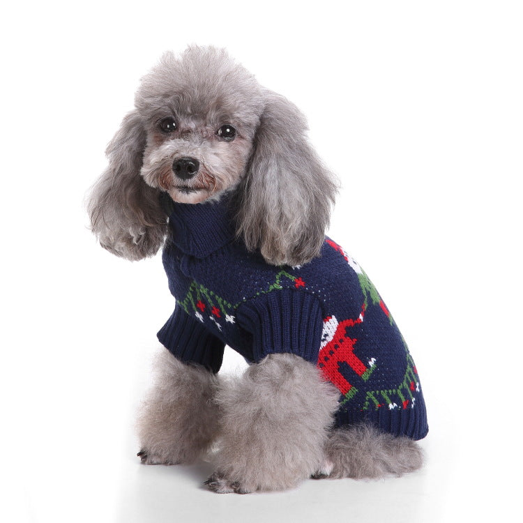 2023年新作入荷 ペット服 犬 服 Tシャツ ドッグウェア犬セーターペットクリスマスセーターニットハイネックペット服セーター犬セーター