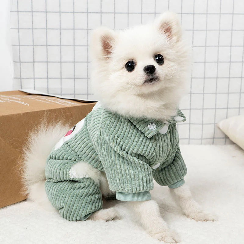 人気秋冬新しいペットウェア かわいい厚手ペット服 暖かい 快適犬洋服