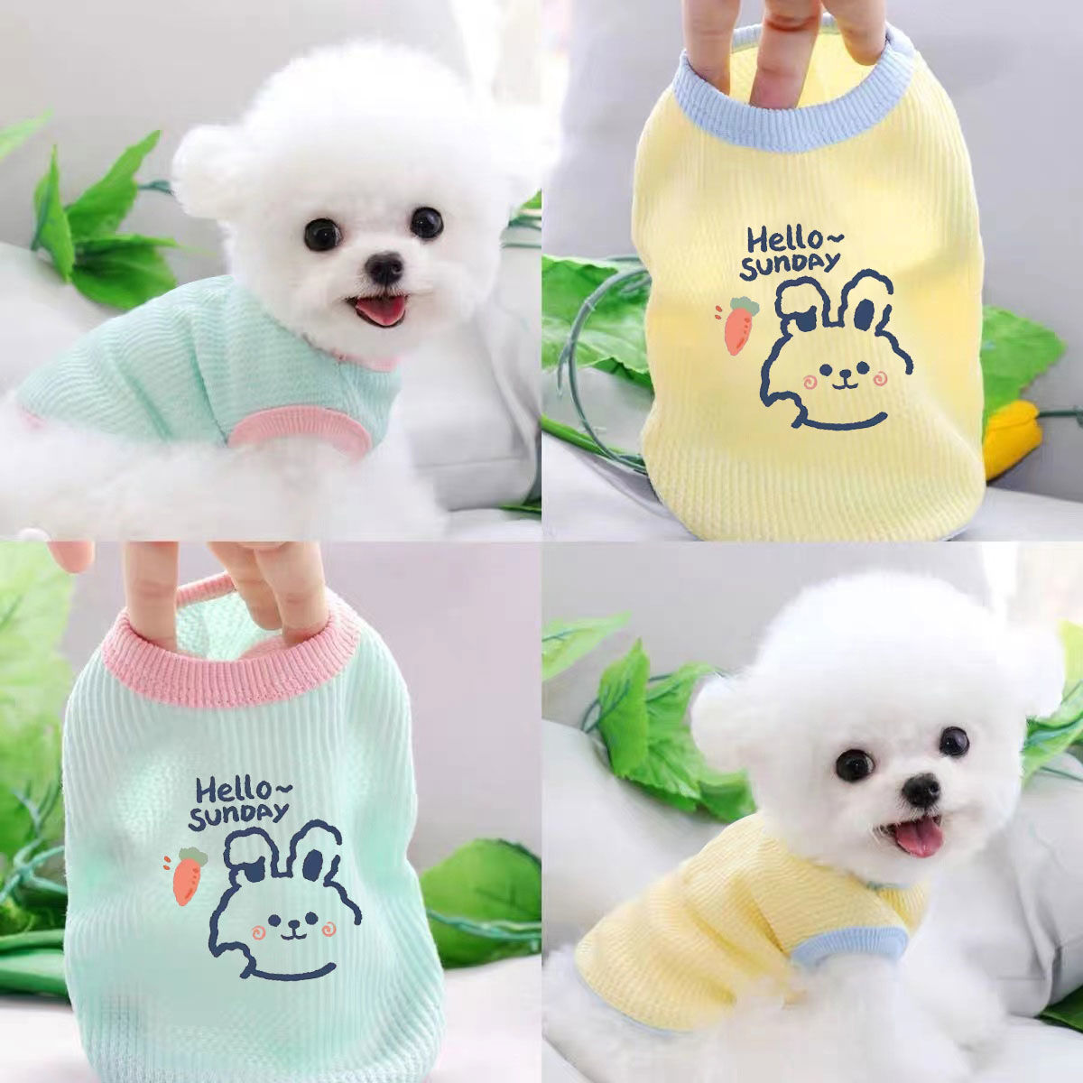 子犬の犬の服夏薄い猫テディビビ Kirky ポメラニアン小型犬子犬春ペット ベスト