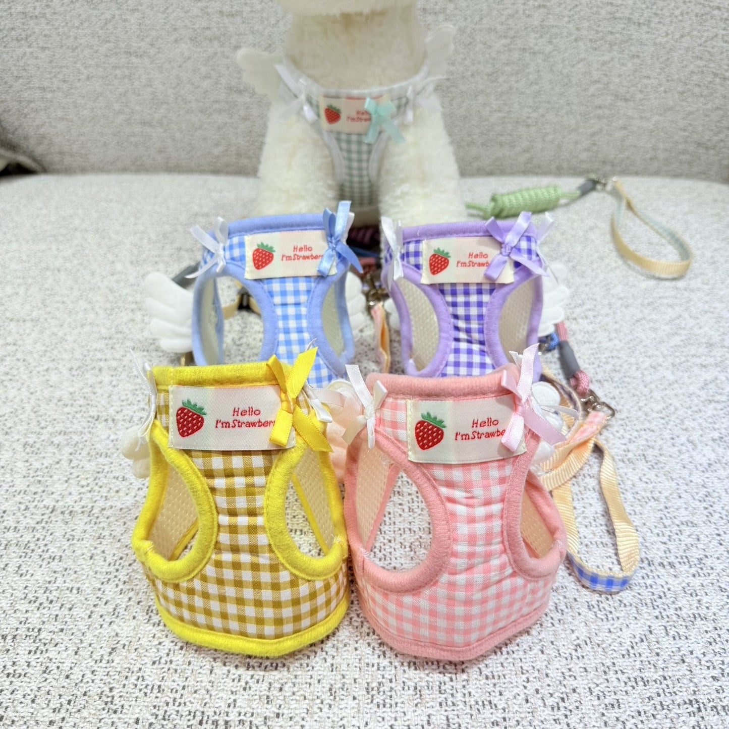 新しい犬の胸の背中のかわいいペットのベスト式の小型犬の牽引紐は犬のひもの翼のレースを散歩します メガ割ワンピースパンツトートバッグ
