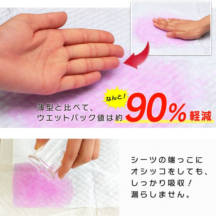 わんちゃんに合わせて選べる2サイズぺットシーツ ワイド レギュラー 厚型 / 超厚型 ペットシーツ メガ割