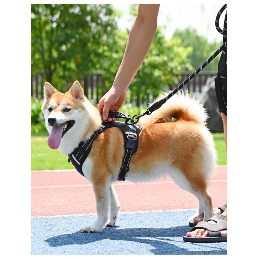 本日限定 2枚購入で150円OFF リード 犬用 ドッグ用品 ハーネス 大型犬 ハンドル付き 防衝撃 小型犬 犬 ハーネスベルト ハーネス 中型犬 ペット 出かけ用 抜けない 散歩 カジ 新品追加
