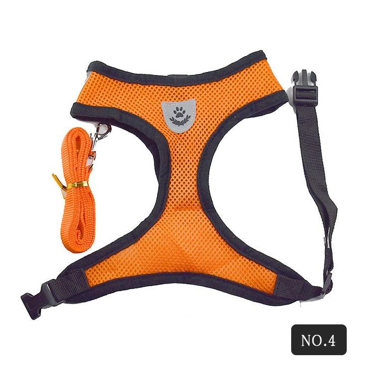新商品プロモーション,数量限定 ペット用 犬用 ハーネスとリード2点セット 全8色 S M L XL ペット用品 型ハーネス(胴輪)&リード(引き綱) ボディストレス軽減ペット用 犬用