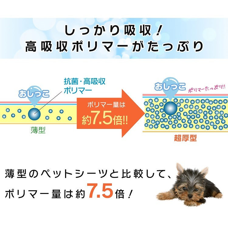わんちゃんに合わせて選べる2サイズぺットシーツ ワイド レギュラー 厚型 / 超厚型 ペットシーツ メガ割