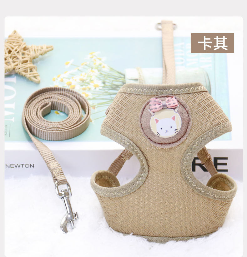 ハーネスリードセット 中型犬 胴輪 90 ハーネス 簡単装着 ペット用品 ネコ用ハーネス 犬 ペットハーネス お出かけ 犬用 犬用ハーネス おしゃれ リーシュ お散歩 小型犬 2点セット リード 猫用