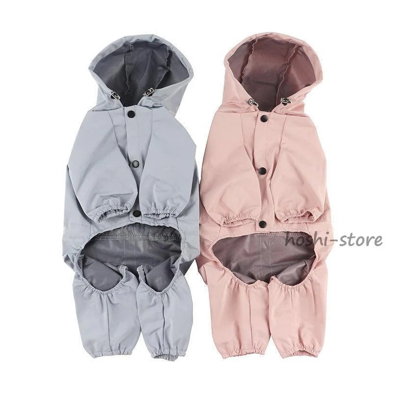 ペット服 ドッグウェア レインコート 犬の服 犬服 雨服 雨の日 防水 雨具 お散歩 梅雨対策 着脱簡単 雨具 パーカー フード付き 四足 小中型犬用