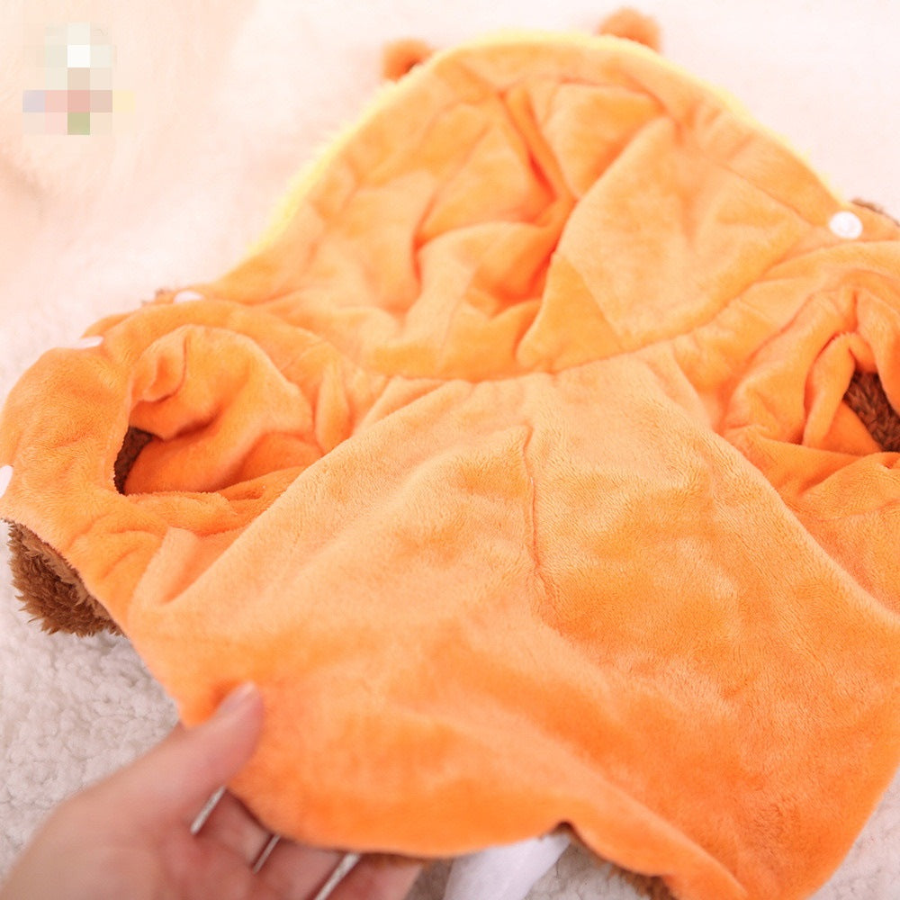 ペットかわいい ウェア XS-XL春秋冬あたたまることスエード入り厚手タイプ犬の服かわいいミツバチ匹猫の新生ミルク犬のミルク猫のセーター着子犬マシュマロ小型犬テディ服ペット