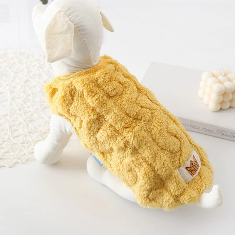 秋冬 ペットウェア のペット服犬の保温綿入れベストベストリバーシブルチョッキテディビーベア猫の服
