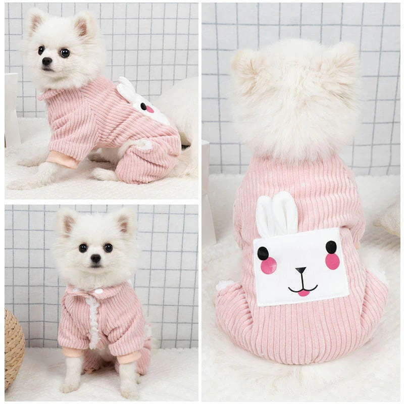 人気秋冬新しいペットウェア かわいい厚手ペット服 暖かい 快適犬洋服