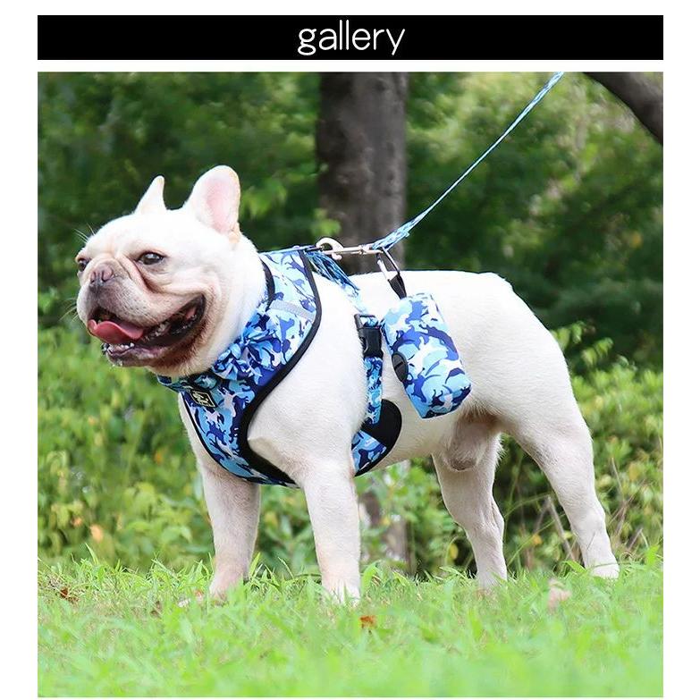 新商品プロモーション,数量限定 犬 猫 ハーネス リード 首輪 トイレ袋入れ 4点セット ペット 胸あて 迷彩 胴輪 キャット ドッグ メッシュ犬 猫