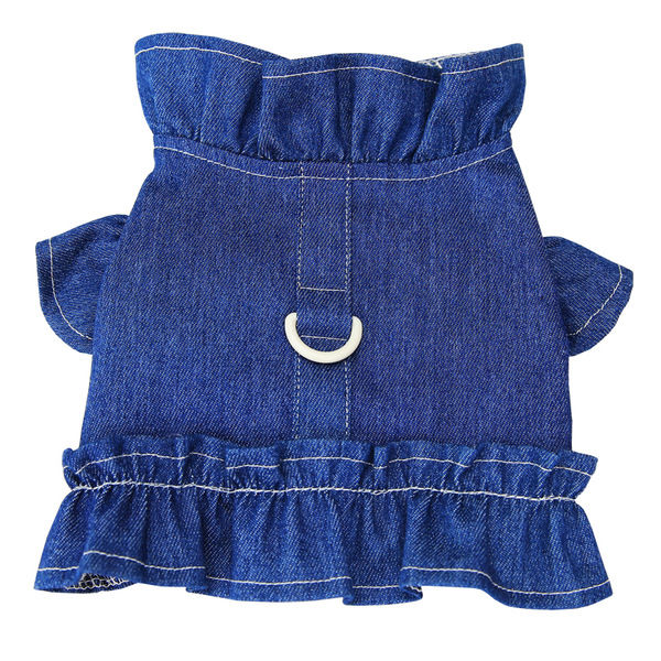 ペットの猫の服の王女の子犬のデニムのスカートのベスト メガ割ワンピースパンツトートバッグ