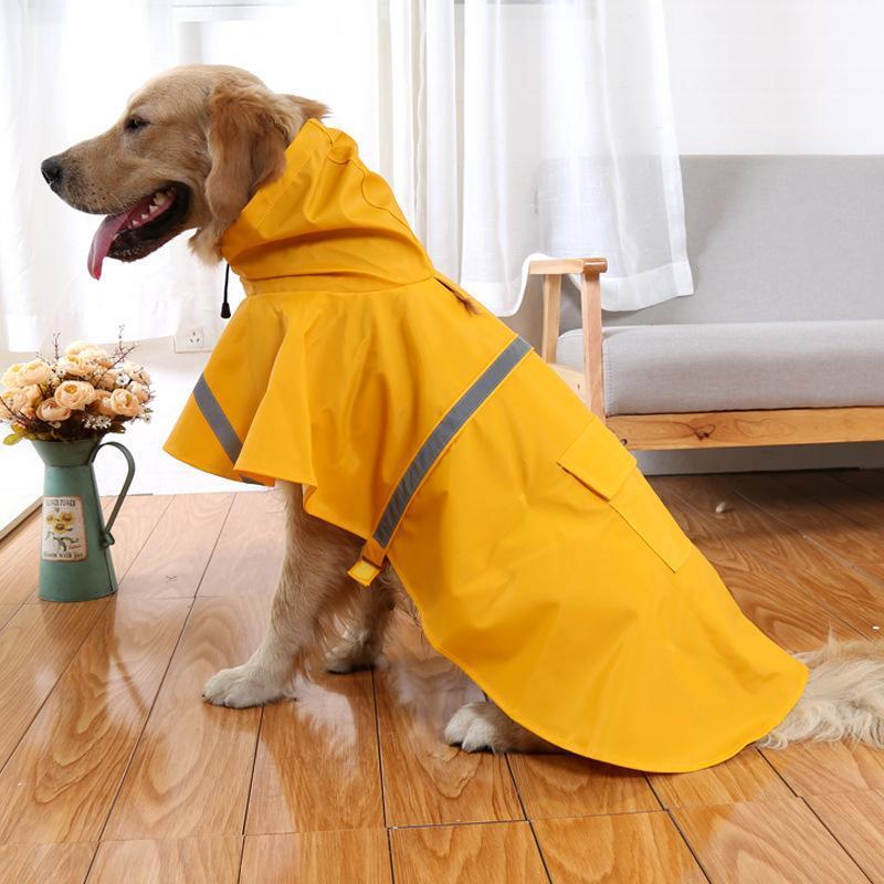 商品 犬用レインコート 犬服 レインコート 中大型犬反射テープ付き 梅雨 雨具 ポンチョ カッパ 雨の日のお散歩に ペット服