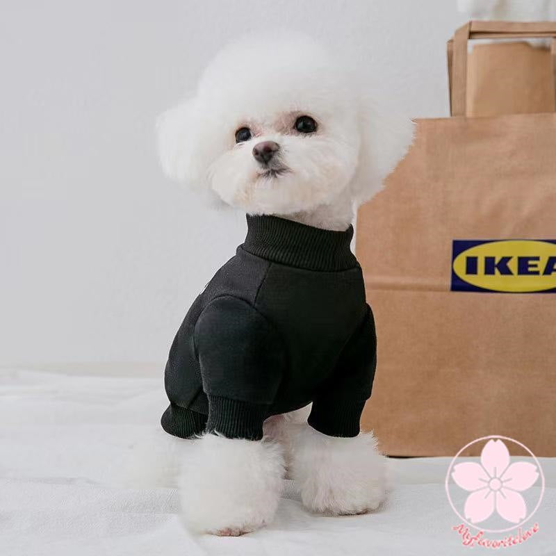 万能流行感 ペット 服 安い 犬 秋 冬 くま柄 モノトーン トレーナー かわいい 可愛い ハイブランド 猫 ドッグ ウェア