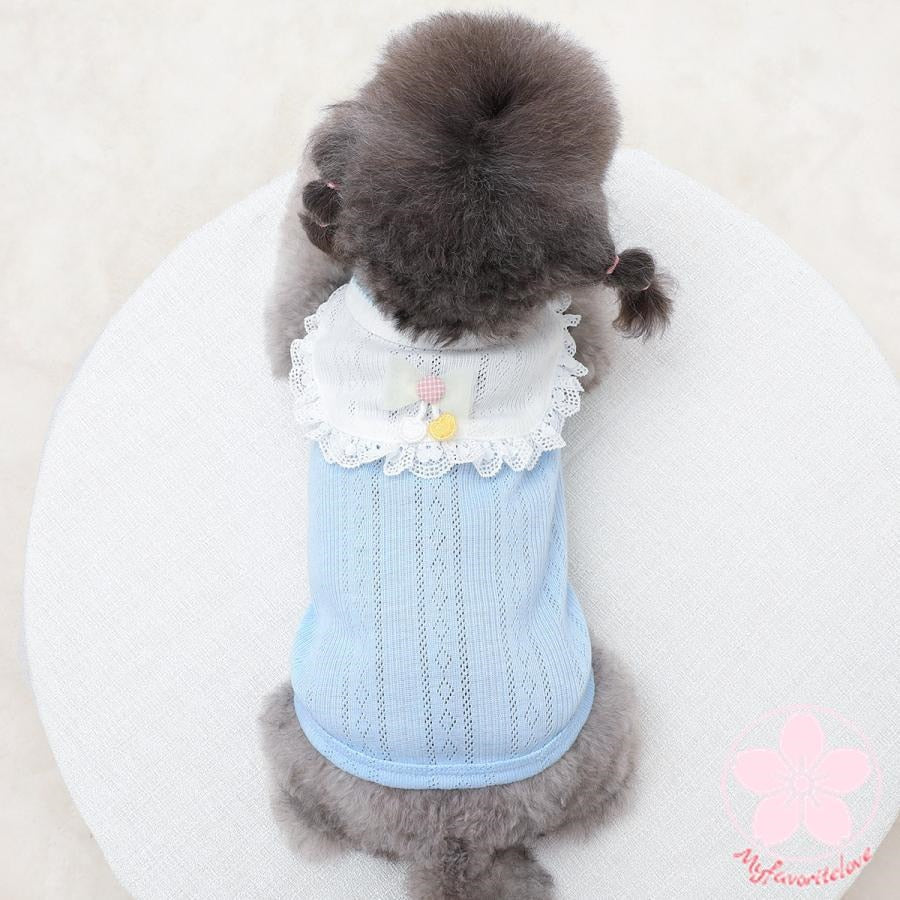超目玉新品 ペット 服 安い 犬 春 夏 秋 フリル レース タンクトップ かわいい ハイブランド 猫 ドッグウエア