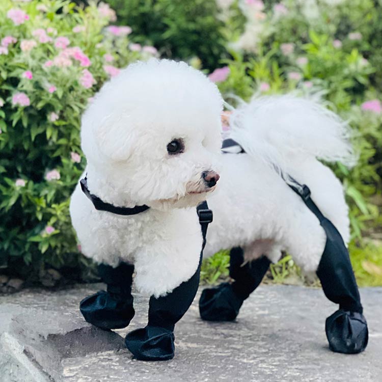 タイムセールスペンダー付き犬用パンツ 調節 脱げない 汚れ防止 滑り止め レギンス レインパンツ サスペンダー付き 犬服 防水 屋外四本足パンツ 肉球保護 梅雨 犬用ブーツ 犬用レッグカバー 調節可能