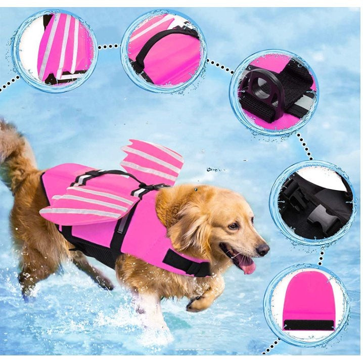 犬 ライフジャケット 小型犬 安全な泳ぎを補助 救命胴衣 ペットジャケット 犬用ライフジャケット 水泳の練習用品 犬 救急服 ペットライフジャケット 高浮力