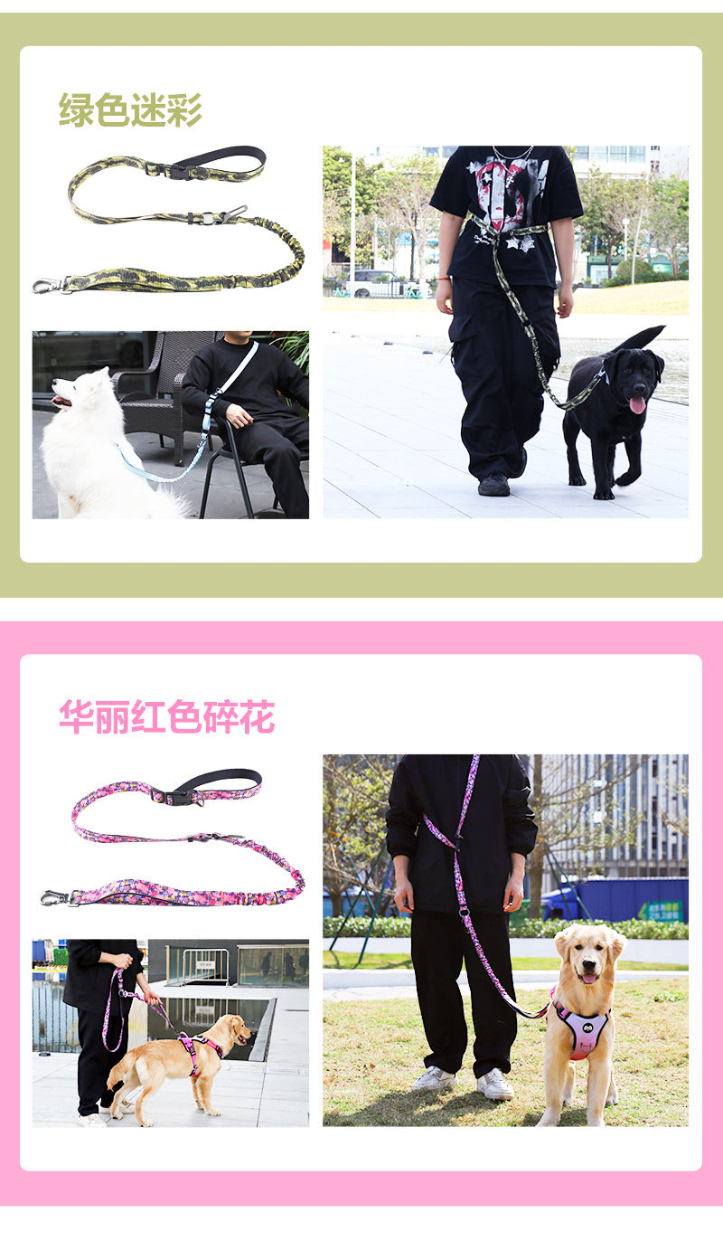 人気商品 迷子防止 大型犬 大型犬 ショルダーリード 犬 中型犬 ハンズフリー リード 外れ リード ハーネス ダブル ない 肩掛け 防止 ハンズフリー 犬 ダ大好評