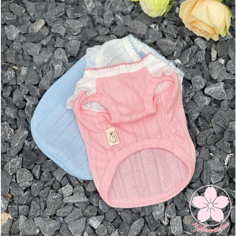 超目玉新品 ペット 服 安い 犬 春 夏 秋 フリル レース タンクトップ かわいい ハイブランド 猫 ドッグウエア