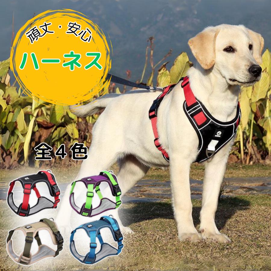 抜けない ハーネス 小型犬 犬 首輪 簡単装着 頑丈 おしゃれ バックル 中型犬 クッション 散歩 ナスカン 反射 大型犬 夜 安心 脱げない 胴輪 ロック機能 リード