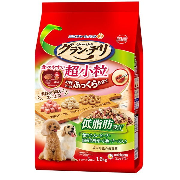 ユニ・チャーム">ユニ・チャーム</a>グラン・デリ ふっくら仕立て 低脂肪食べやすい超小粒 1.6kg