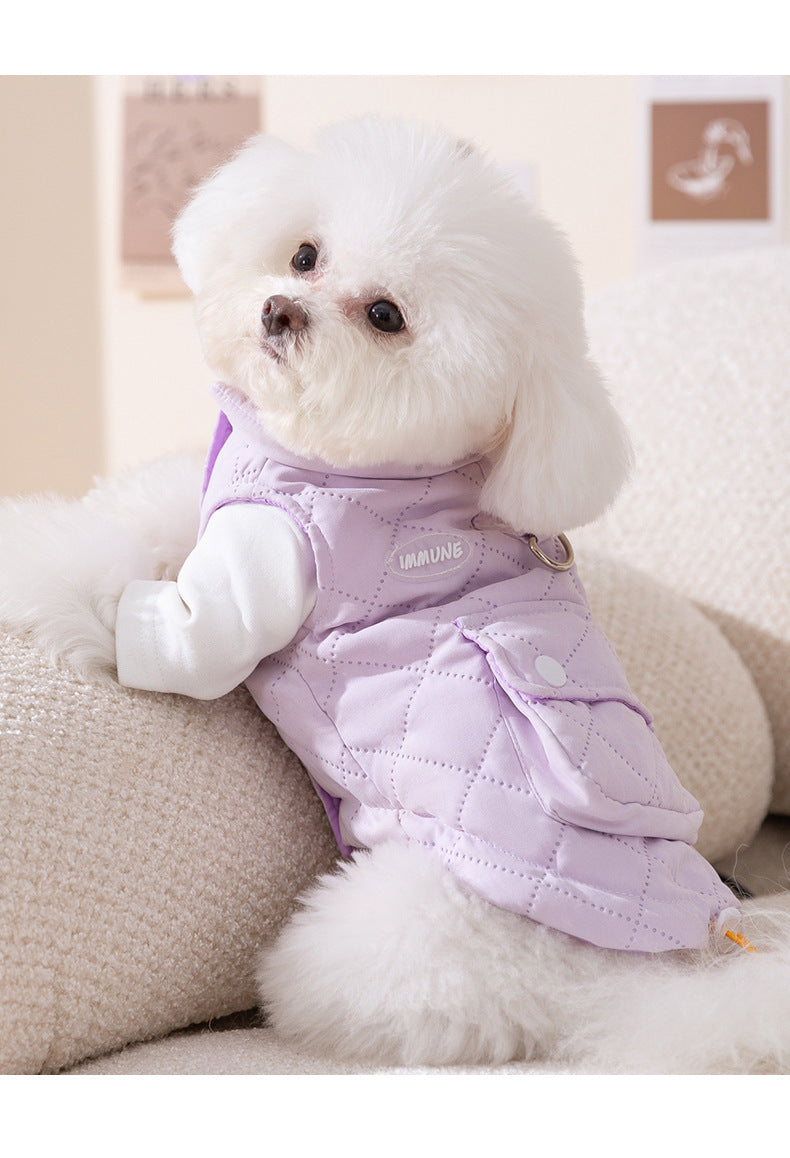 秋冬の犬服 テディボーミペットのコキシナレビーベア秋冬服 小型犬は猫のペットの保温服を牽引することができる