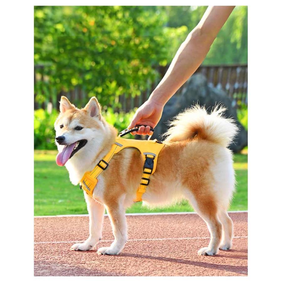 本日限定 2枚購入で150円OFF リード 犬用 ドッグ用品 ハーネス 大型犬 ハンドル付き 防衝撃 小型犬 犬 ハーネスベルト ハーネス 中型犬 ペット 出かけ用 抜けない 散歩 カジ 新品追加