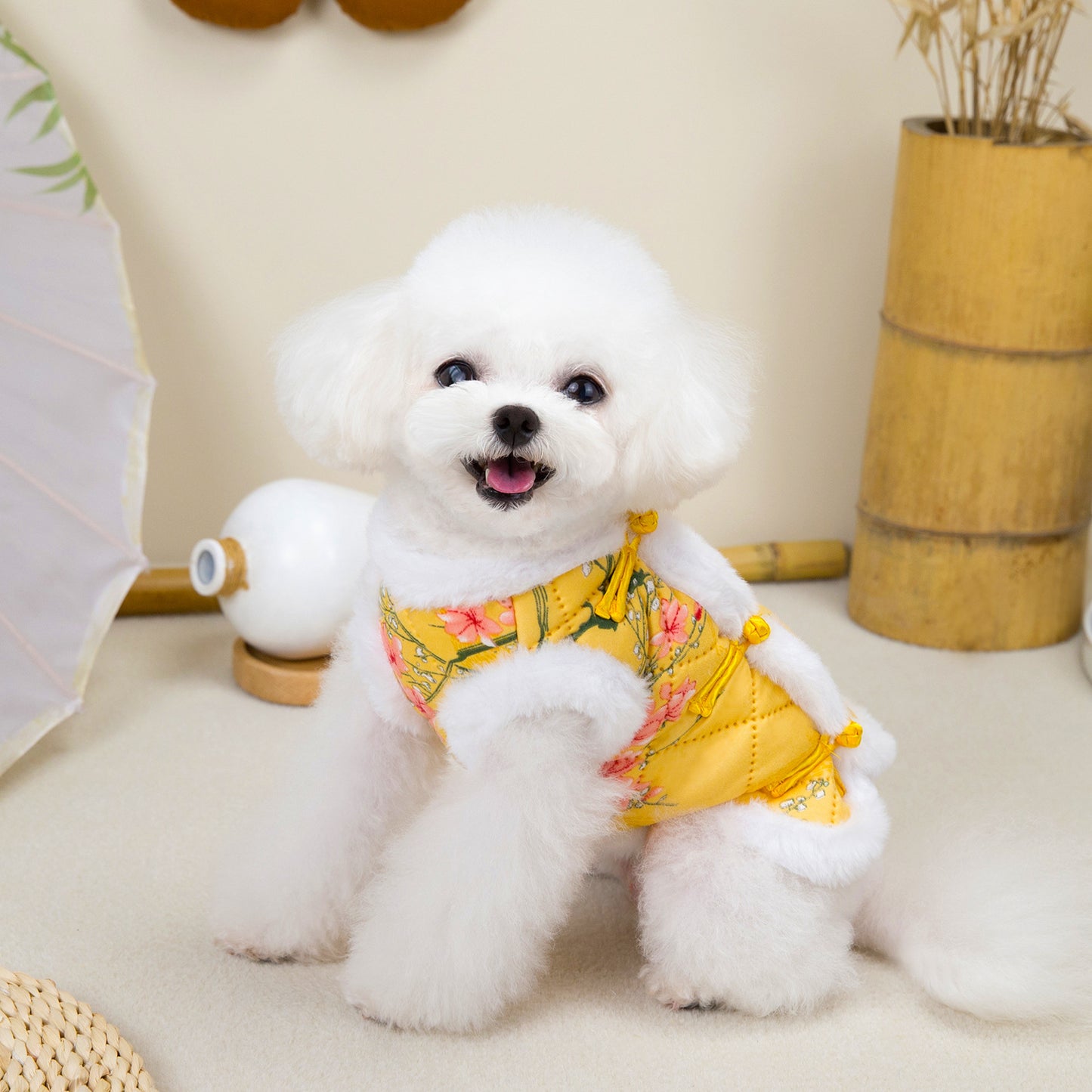 人気ペット用品犬の服猫小型犬暖かく快適なテディカントリースタイルの綿ベスト