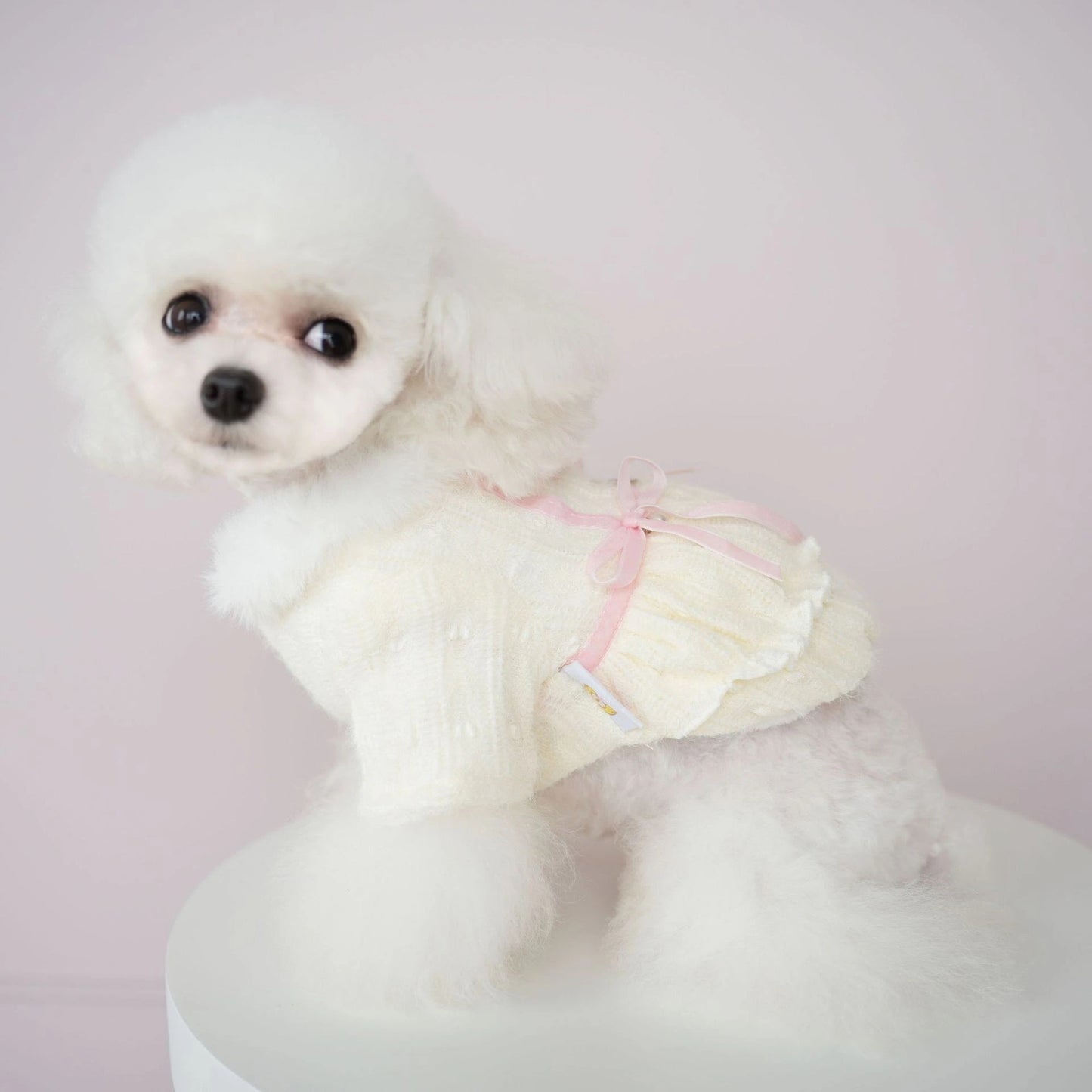 犬服ペット猫服かわいいソフトウールふくらませドレス快適ソフトもちもち冬居心地の良い暖かい服