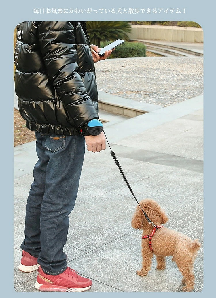 15日間のみ げ犬 リード 伸縮リード 巻き取り式ドッグリード 3M 犬 リード ハーネス 伸縮リー 犬用リード 自動巻き 犬用 ドッグリード 軽量 小型犬 中型犬 店舗をフォローしてクーポンをゲット