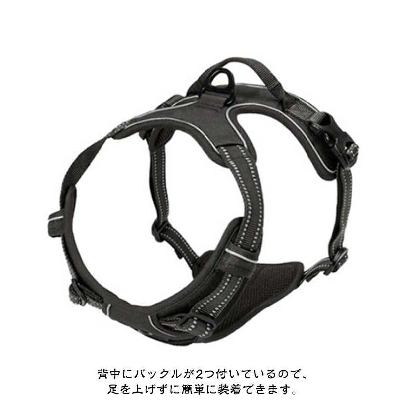 本日限定 2枚購入で150円OFF ドッグ ハーネス 犬 小型犬 大型犬 やさしい 引っ張り防止 負担が少ない 中型犬 犬 おしゃれ 簡単装着 犬用ハーネス アジャスター付&Dカン付 反 新品追加