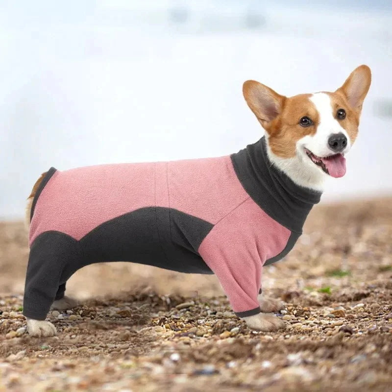 可愛い 極フリーススウェットシャツ 暖かい綿のパーカー 4本足のスウェットシャツ 伸縮性のある服 犬の服 ホームウェア 冬