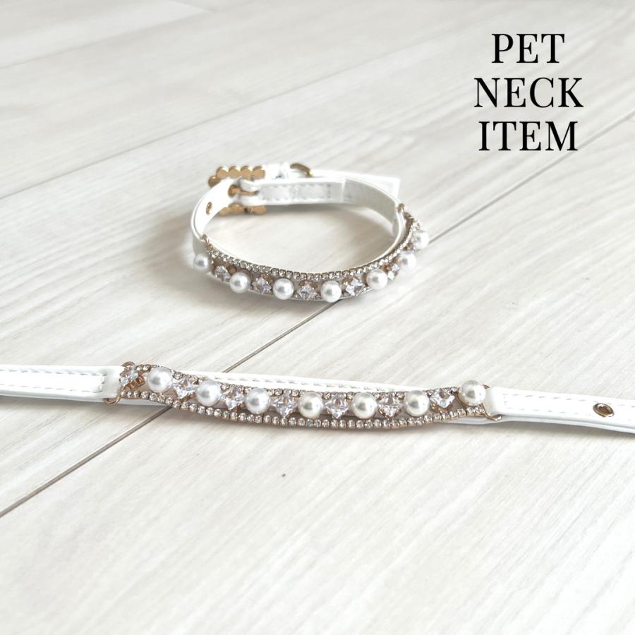 キラキラ pet Accessory ペットアクセサリー チョーカー おしゃれ首輪 neck 猫用首輪 パール 首輪 犬用首輪