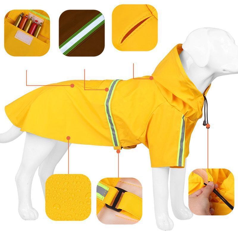 レインコート 犬 小型犬 中型犬 大型犬 犬レインコート 着せやすい 犬用 レインコートカッパ 犬服 犬の服 犬用 雨具 お出かけ 撥水 かっぱ 防水 合羽 雨具