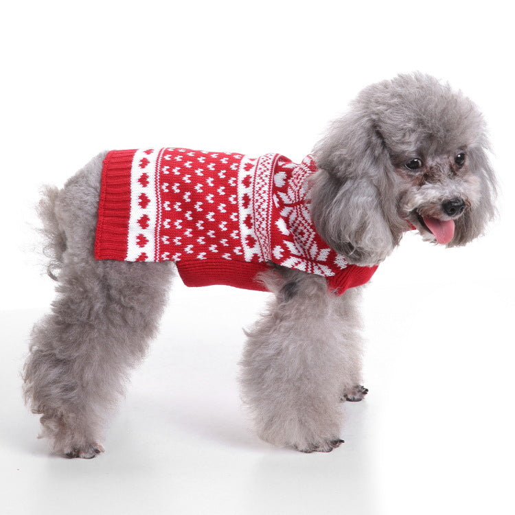 2023年新作入荷 ペット服 犬 服 Tシャツ ドッグウェア犬セーターペットクリスマスセーターニットハイネックペット服セーター犬セーター