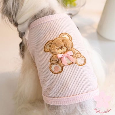 超目玉新品 ペット 服 安い 犬 春 夏 秋 くま ちゃん 柄 タンクトップ かわいい 可愛い ハイブランド 猫 ドッグウェア