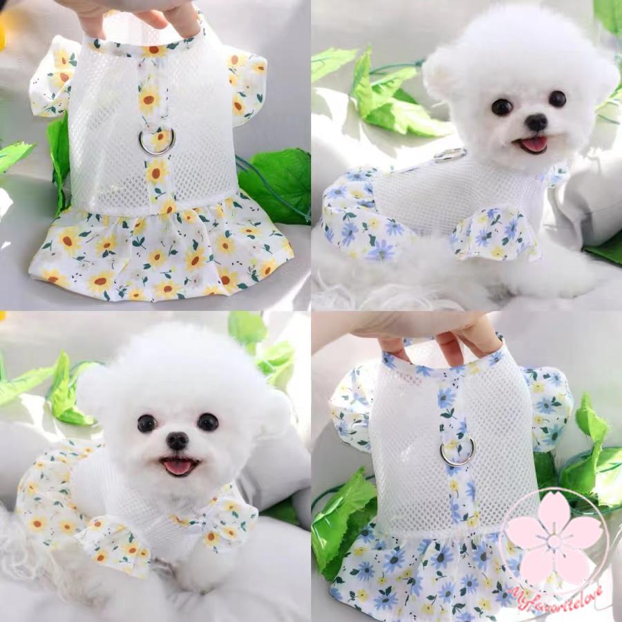 大人気 上品 ペット 服 安い 犬 春 夏 花 柄 ワンピース かわいい 可愛い ハイブランド 猫 ドッグ ウェア