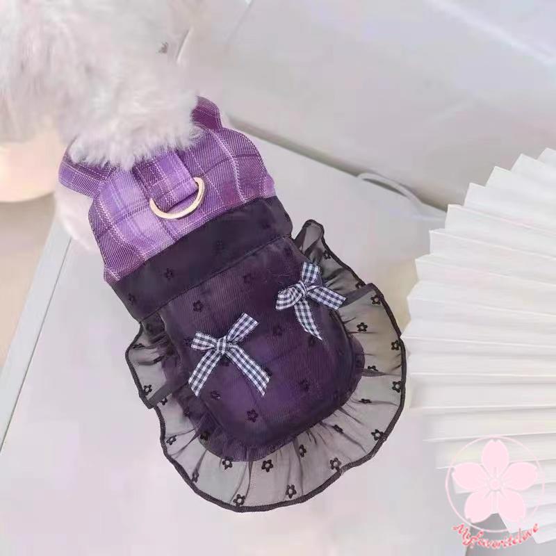 超目玉新品 ペット 服 安い 犬 春 夏 ギンガム チェック フリル ワンピース かわいい 可愛い ハイブランド 猫 ドッグウェア