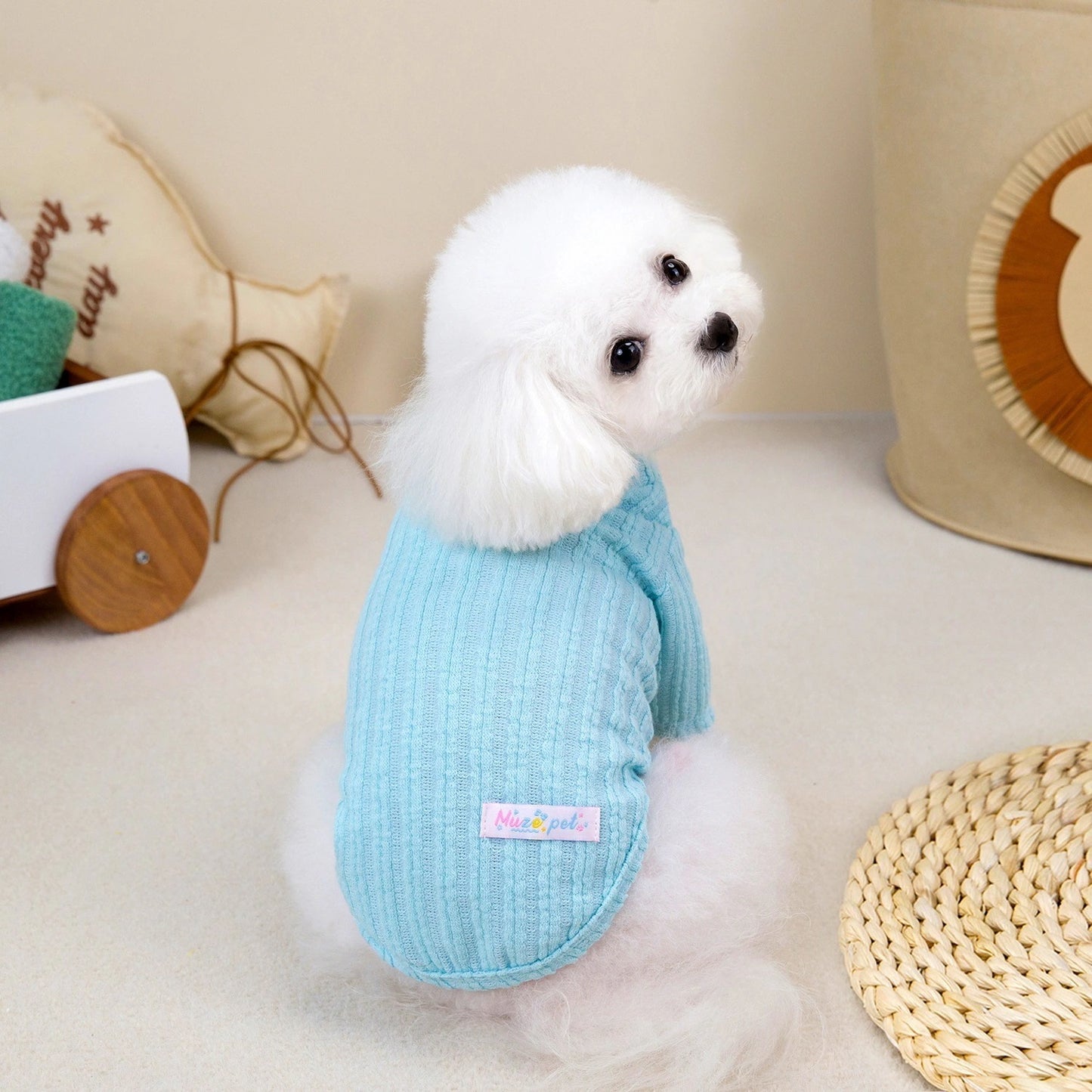 人気犬の服ペット小型犬の服新しいテディよりパンダミミミ韓国ハイネックボトムシャツ
