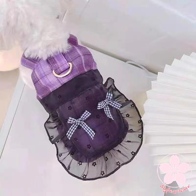 超目玉新品 ペット 服 安い 犬 春 夏 ギンガム チェック フリル ワンピース かわいい 可愛い ハイブランド 猫 ドッグウェア