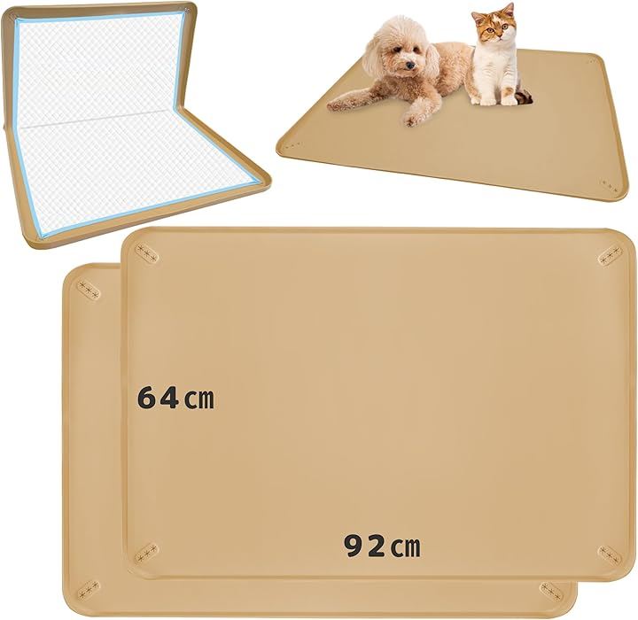 <a href="https://www.qoo10.jp/gmkt.inc/Search/brand.aspx?brandno=133932" target="_blank" class="title_brand" id="btn_brand" title="fabuon life">fabuon life</a>2025年新モデル 犬 猫 シリコン トイレ トレー ペットマット 食事マット お手入れ簡単 ワイド スーパーワイド(キャラメルブラウン, XL(92cmx64cm)x2枚セット)