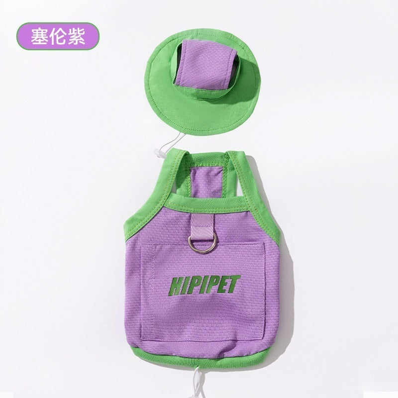 【新入荷】犬 洋服 犬服 春夏 リーシュベスト 小型犬 ペット服
