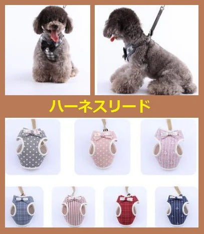 【3日以内に出荷】ハーネス 犬 リード付 ペット ソフトハーネス 胴輪 メッシュ素材 ベスト 小型犬 中型犬 大 ペット
