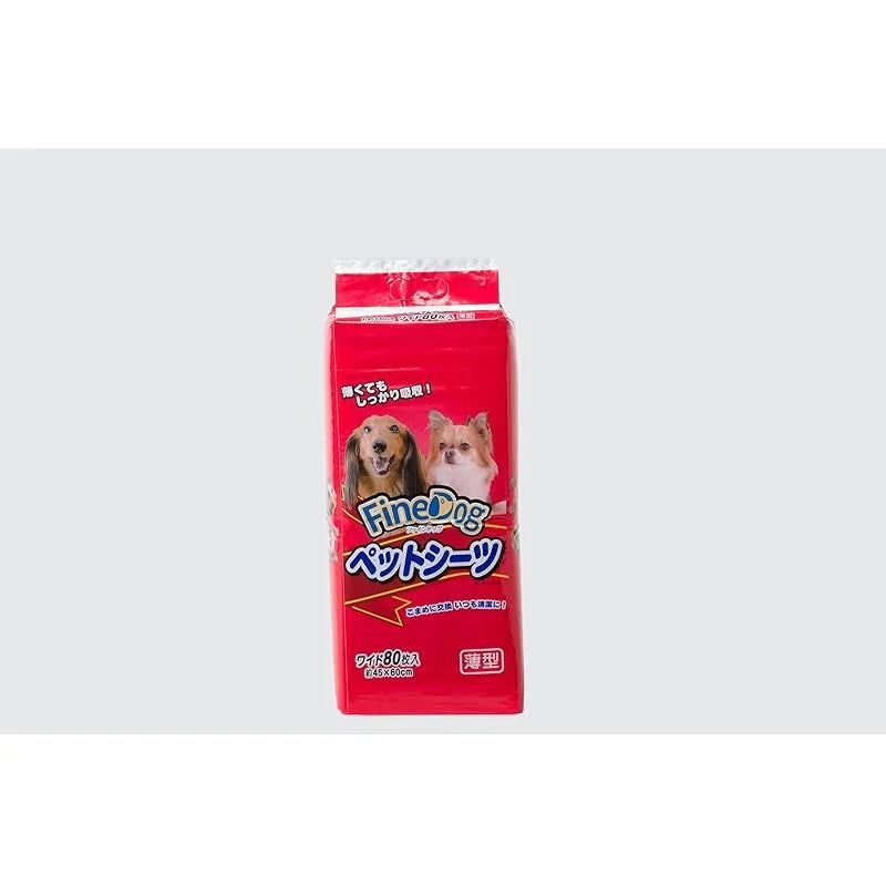 【即納】FineDog ペットシーツ 薄型ワイド 80枚